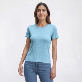 Womens Architect® Short Sleeve Drop Needle Pointelle Tee