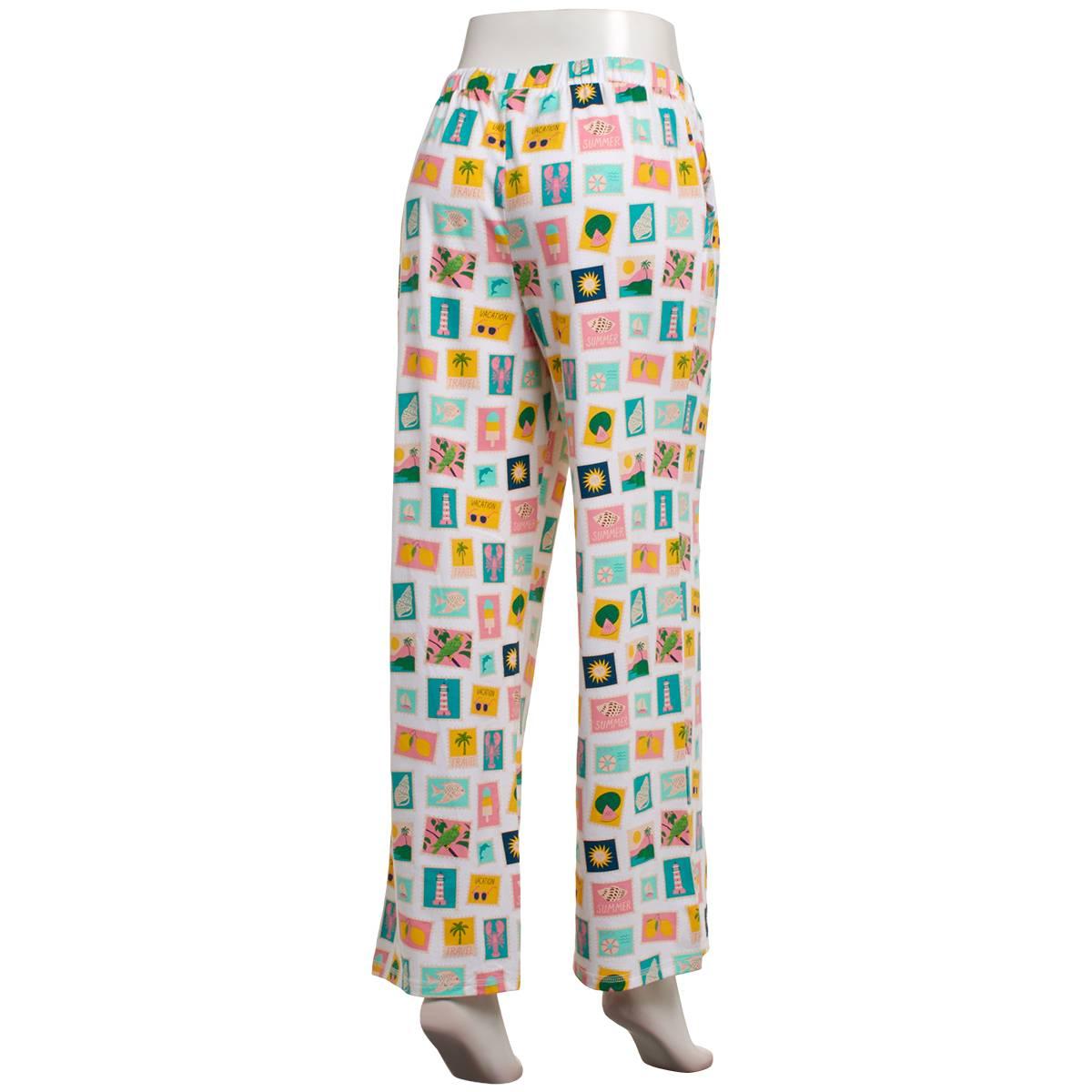 Plus Size Muk Luks Vacation Greetings Pajama Pants with Pockets