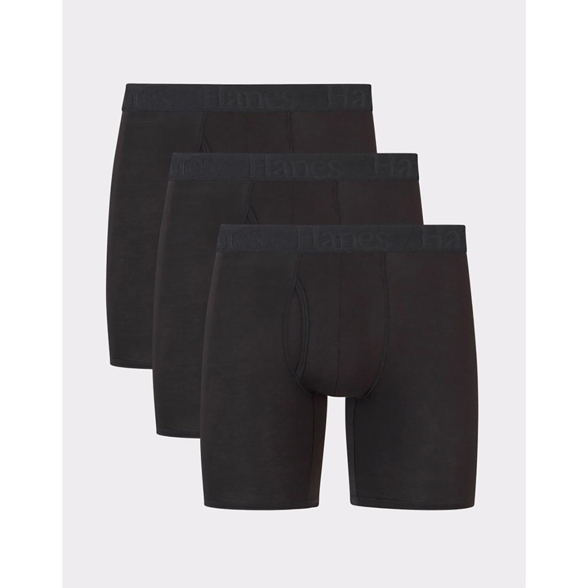 Mens Hanes 3pk. Original Super Stretch Boxer Briefs