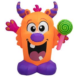 4.5ft. Inflatable Playful Monster Holding Candy