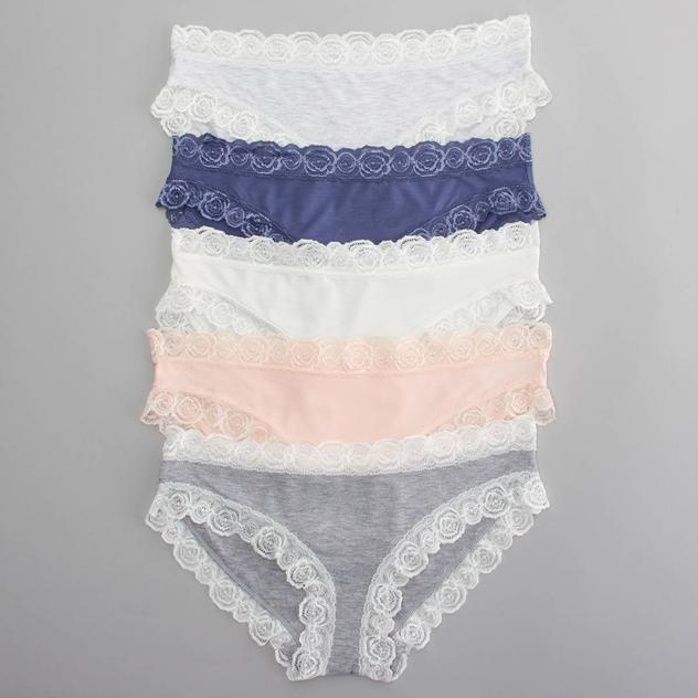 Womens Laura Ashley® 5pk. Floral Lace Bikini Panties LS9743-5PK