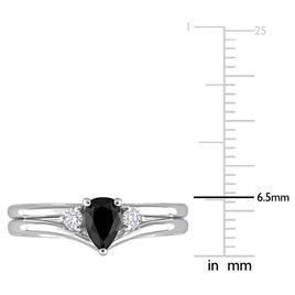 Radiant Rainbow™ 10kt. White Gold 5/8ctw. Pear Diamond Ring