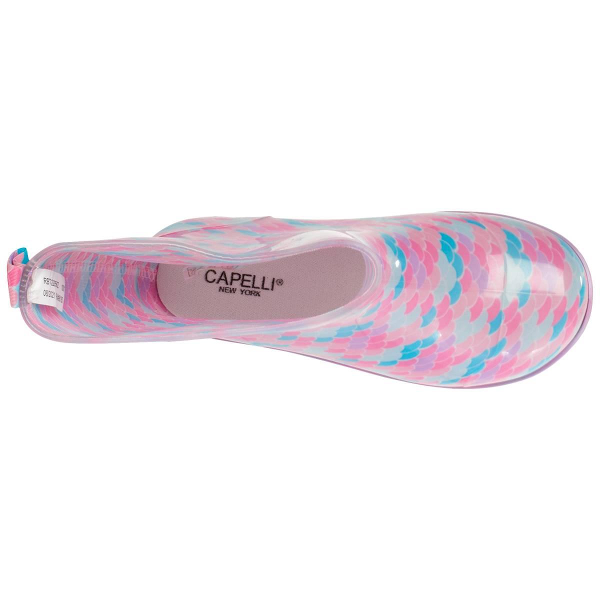 Big Girls Capelli® New York Mermaid Scale Jelly Rain Boots