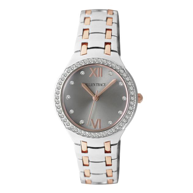 Womens Ellen Tracy Two-Tone Crystal Bezel Watch - ET5342TTR