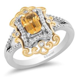 Enchanted by Disney Sterling Silver Belle Citrine Ring