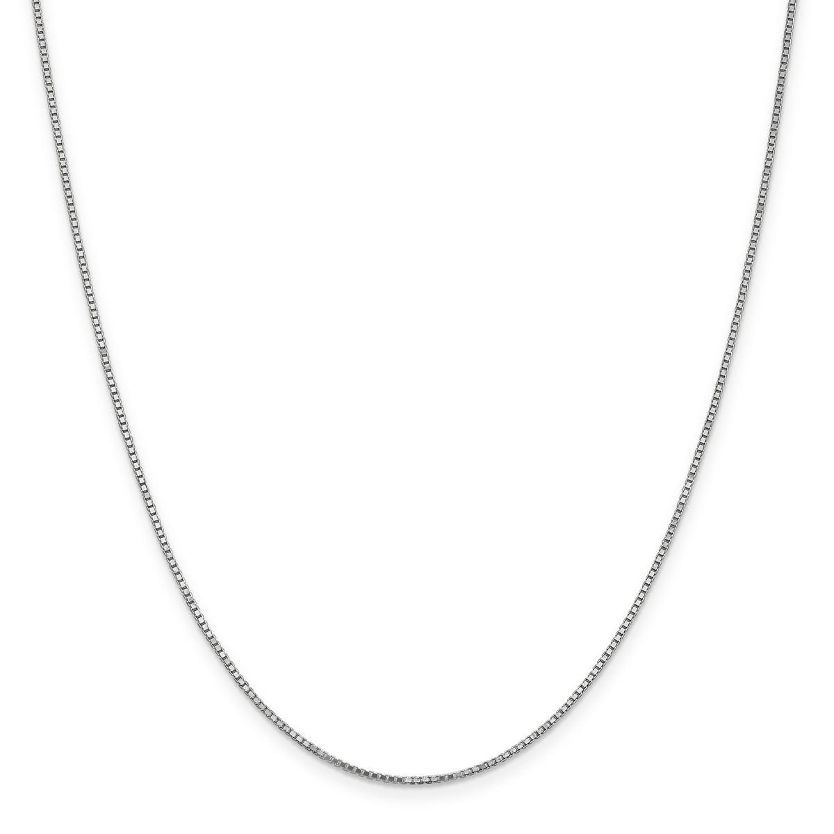 Gold Classics(tm) 1.1mm. 14kt. White Gold Box Chain Necklace