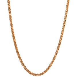 Design Collection 18in. Polished Gold-Tone Wheat Chain Necklace