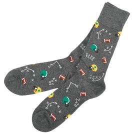Mens Davco(R) Football Play Crew Socks - Grey Heather