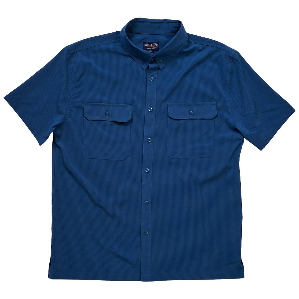 Mens Smith''s Solid Quick Dry Performance Button Down Shirt