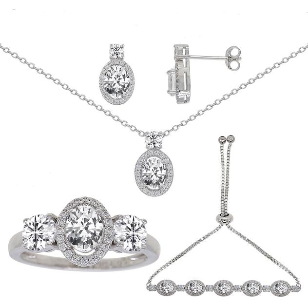 Gianni Argento 4pc. Lab Grown Sapphire Necklace Set