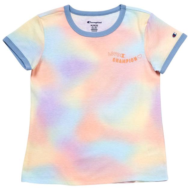 Girls (7-16) Champion® Short Sleeve Print Ombre Ringer Tee