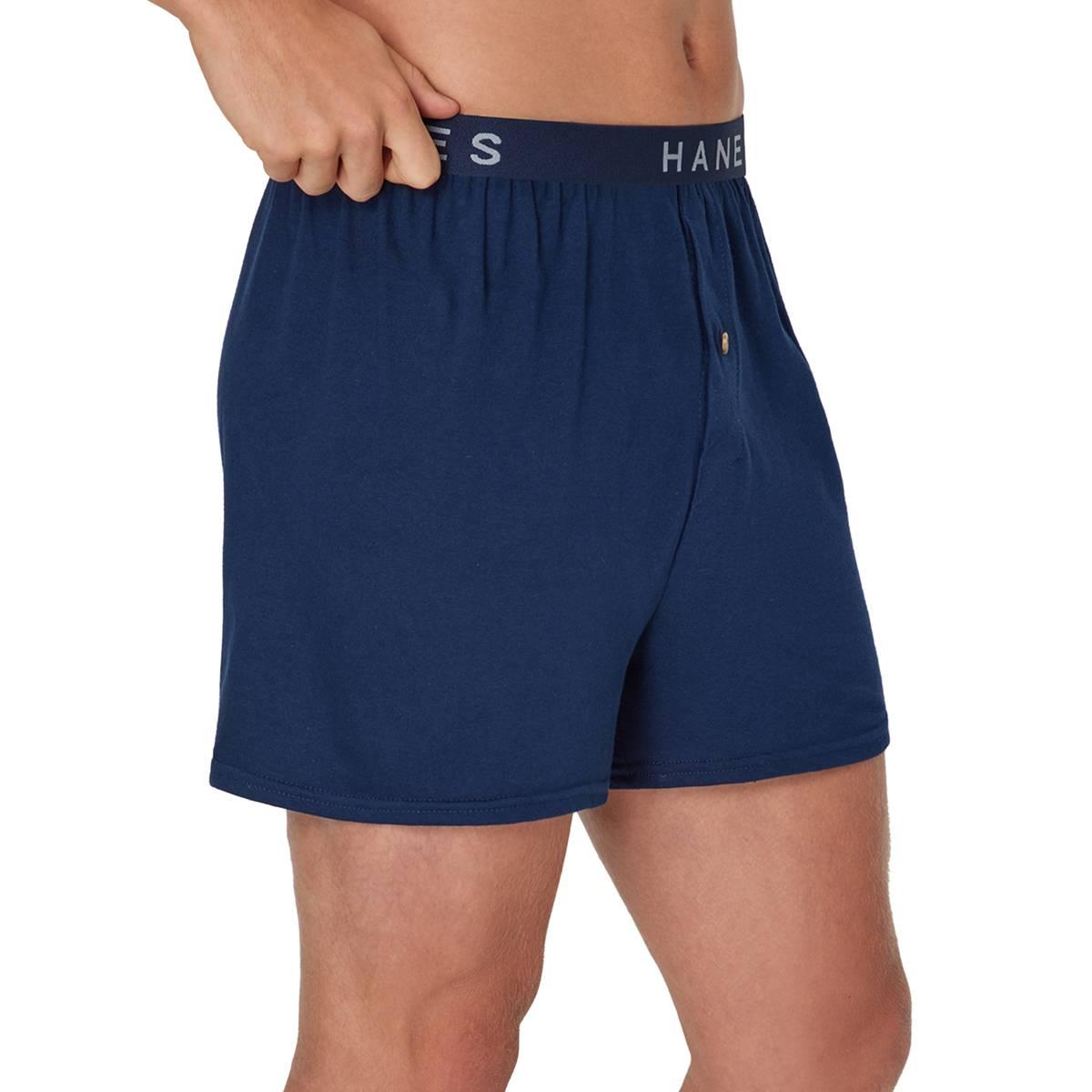 Mens Hanes Ultimate® Core 4pk. Boxers - Blue/Grey