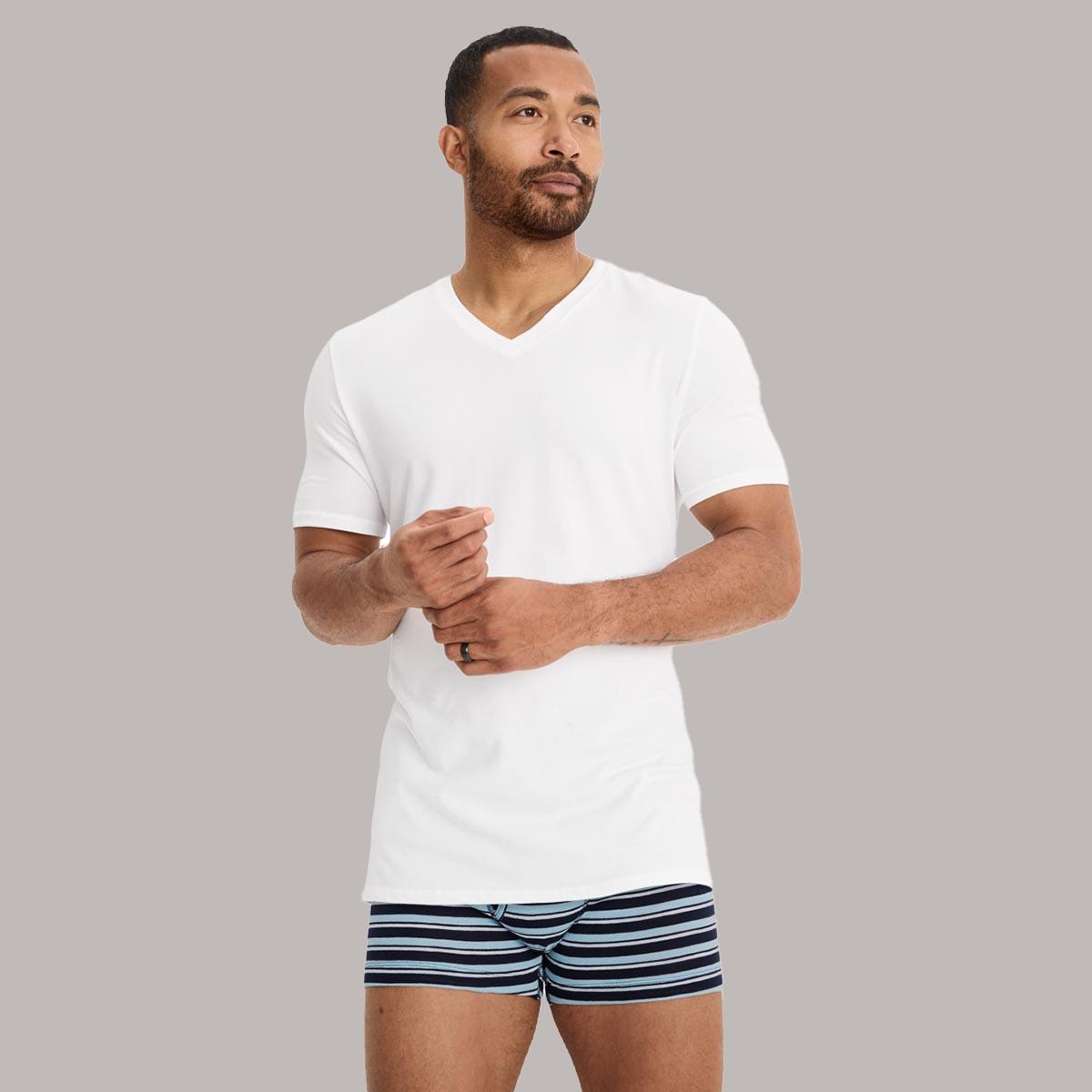 Mens Big Man Jockey(R) Cotton Stretch V-Neck Undershirt