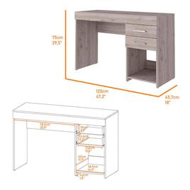 FM FURNITURE Austin Computer Desk w/ 2 Drawers