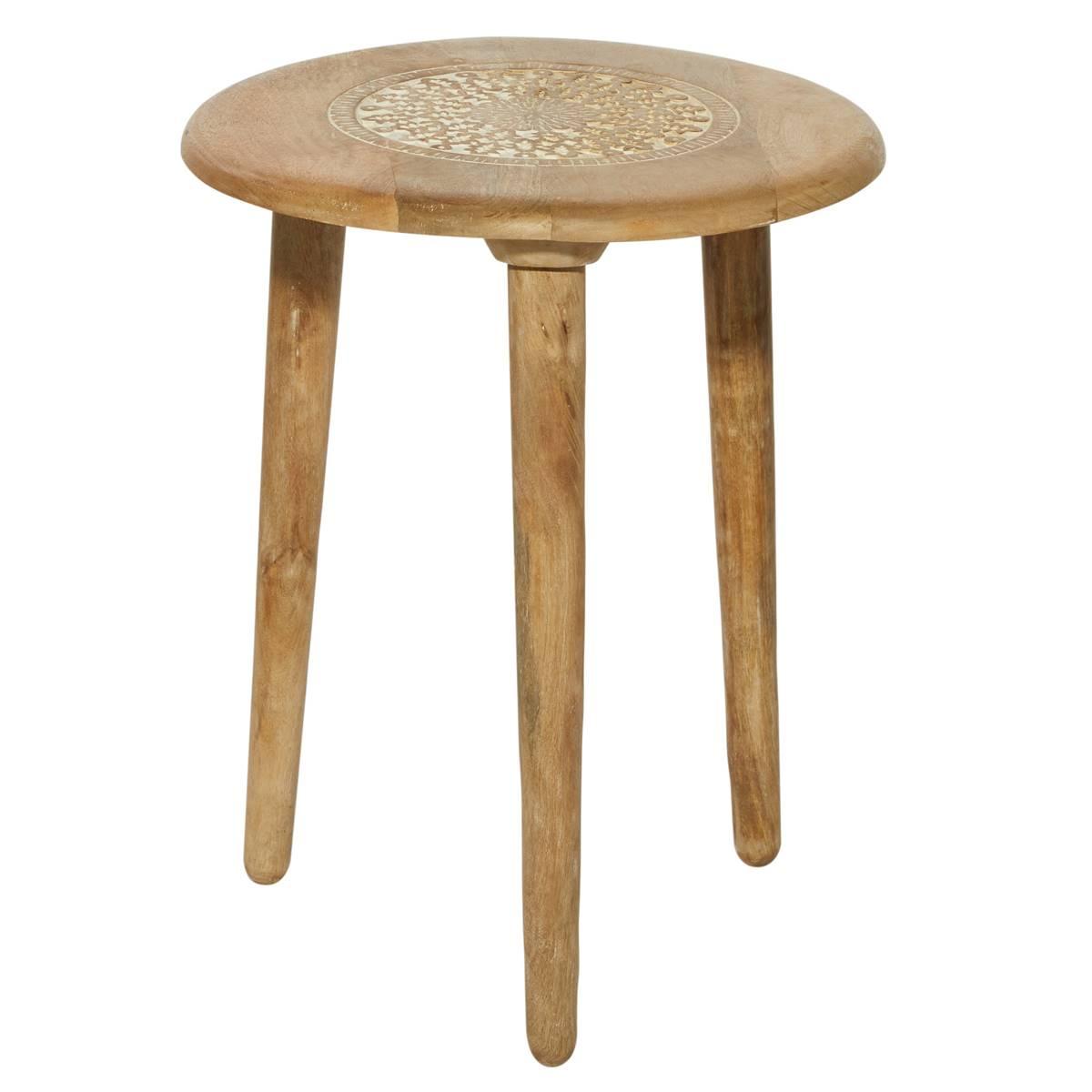 9th & Pike® Brown Wood Traditional Accent Table