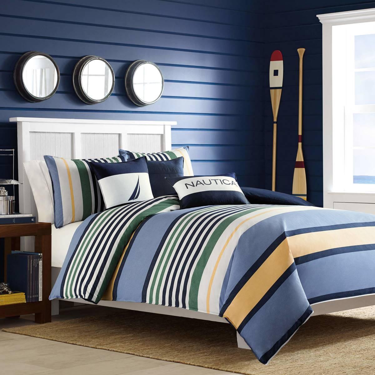 Nautica Dover Blue Comforter Sham Set