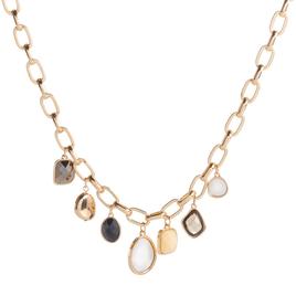 Ashley Cooper(tm) Chain Link Statement Necklace w/ Geometric Charms