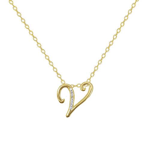 Accents by Gianni Argento Gold Plated Initial V Pendant Necklace