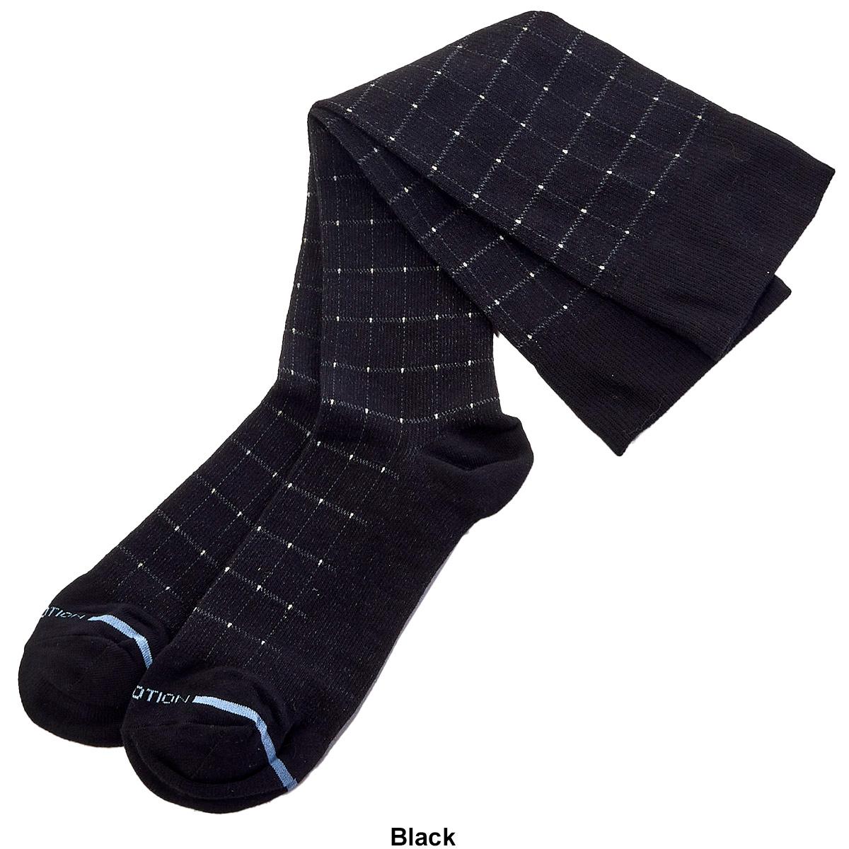 Mens Dr. Motion Pin Dot Grid Compression Socks