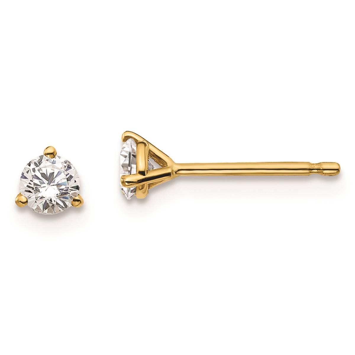 Pure Fire 14kt. Yellow Gold 1/3ctw. Lab Grown Diamond Earrings