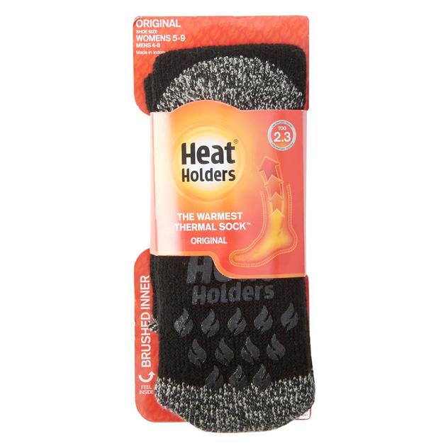Womens Heat Holders® Juniper Original Crew Slipper Sock - Black