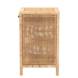 Baxton Studio Bella Brown Mahogany Wood 1-Drawer Nightstand