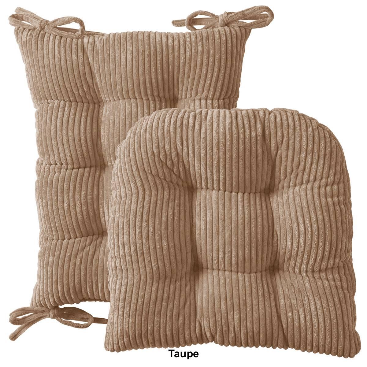 Sweet Home Collection 2pc. Non-Slip Velvet Rocking Chair Cushions