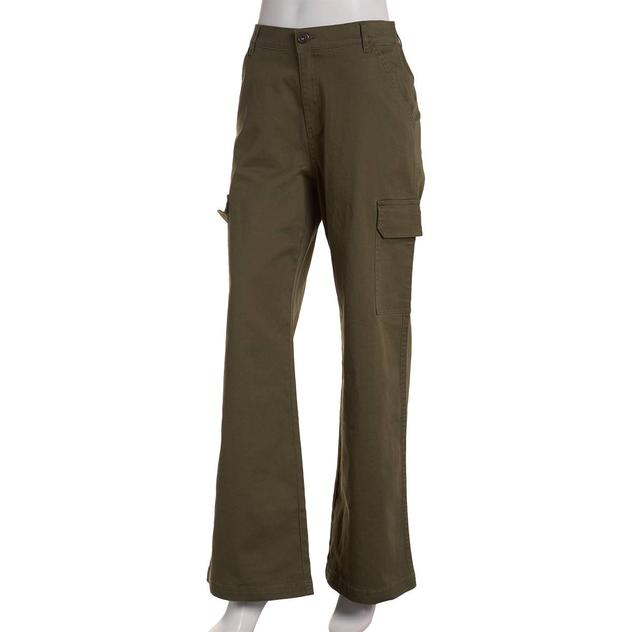Womens da-sh Wide Leg Cargo Pocket Solid Pants