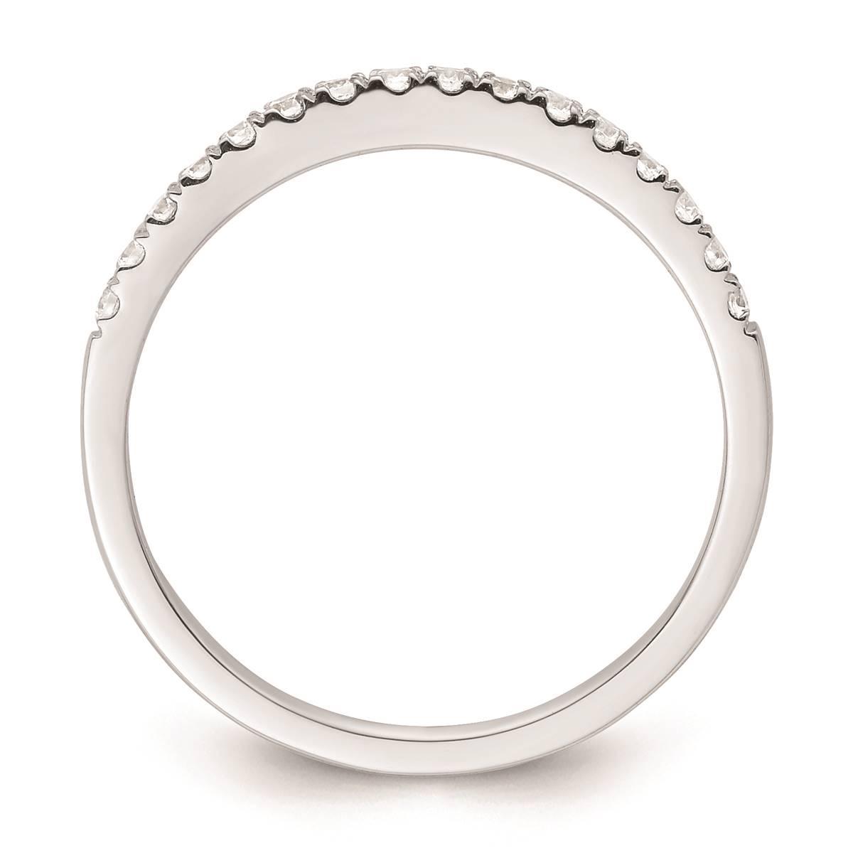 Pure Fire 14kt. White Gold Lab Grown Diamond Polish Wedding Band