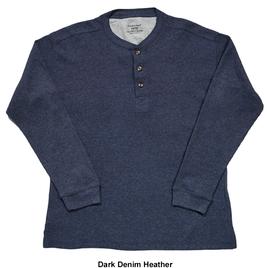 Mens Preswick & Moore® Long Sleeve Thermal Henley Pajama Shirt