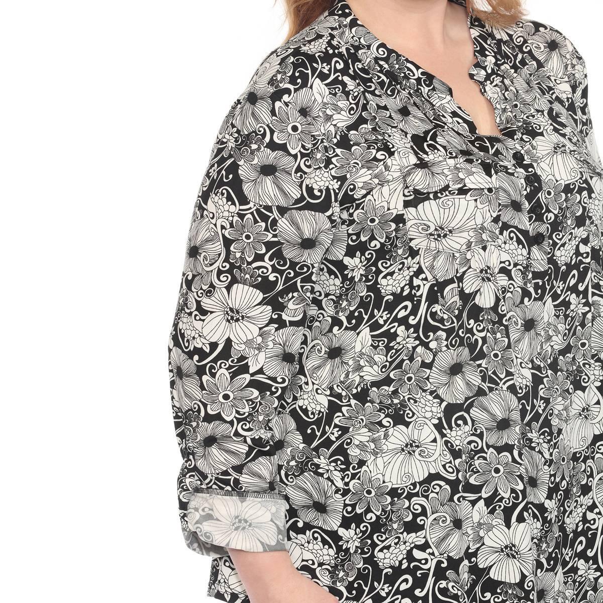 Plus Size White Mark 2pc. Floral Print Tunic and Pant Set