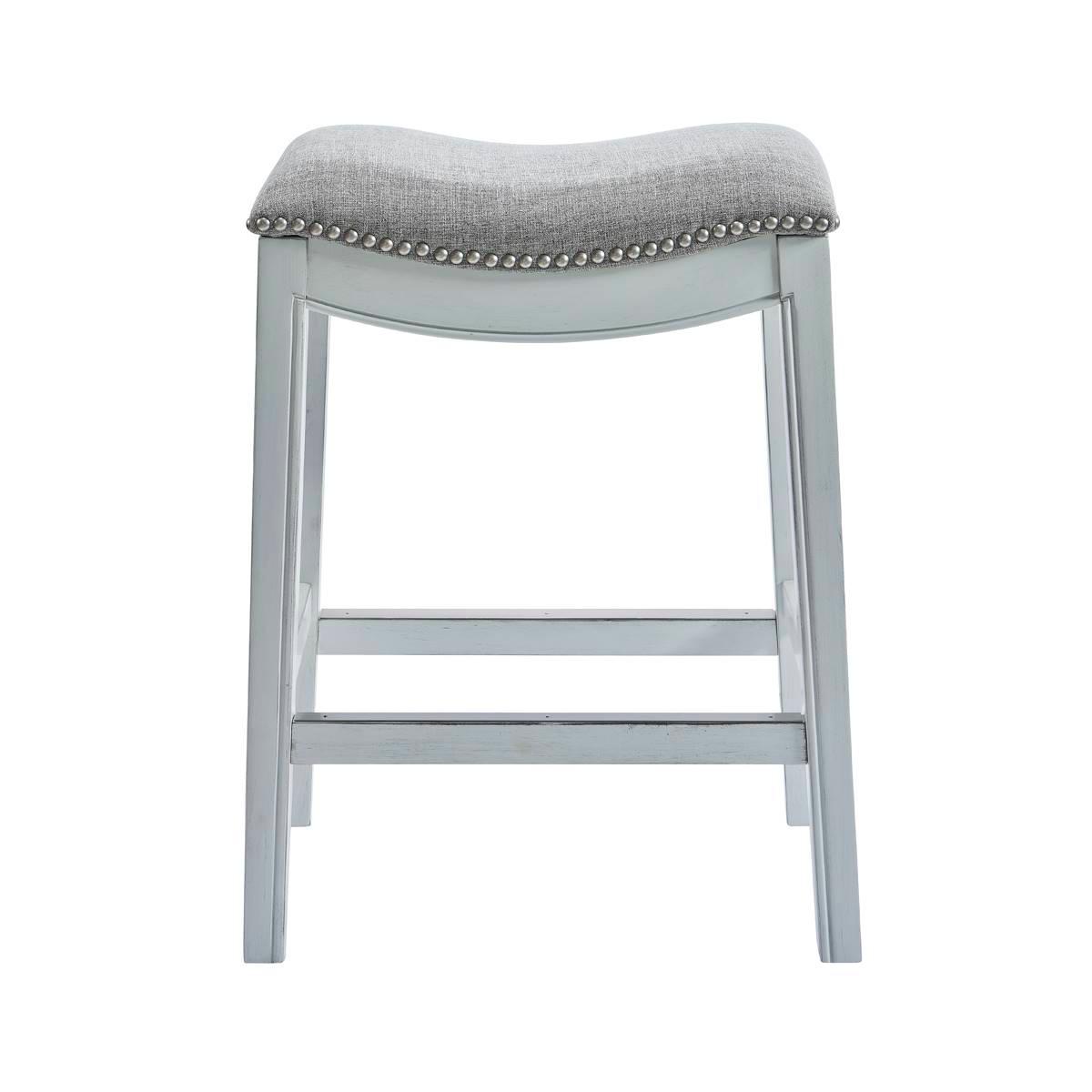 New Ridge Home Goods Zoey 30in. Bar-Height Saddle-Seat Barstool