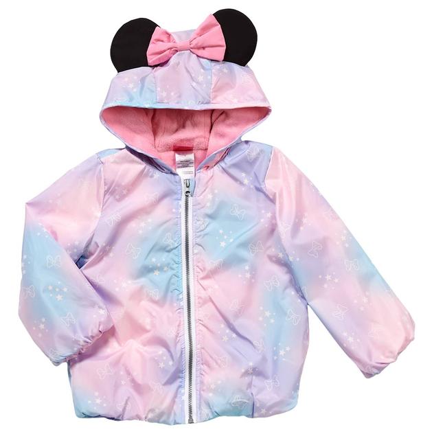 Girls (4-6x) Disney Minnie 3D Ear Ombre Faux Fur Lined Jacket