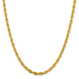 Unisex Gold Classics(tm) 4.75mm. 14k Semi Solid Rope Chain Necklace