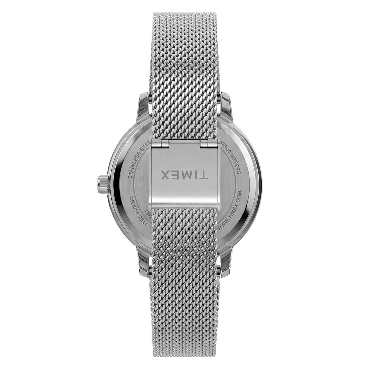 Womens Timex® Silver-Tone Sunray Dial Crystal Watch - TW2Y48600JT
