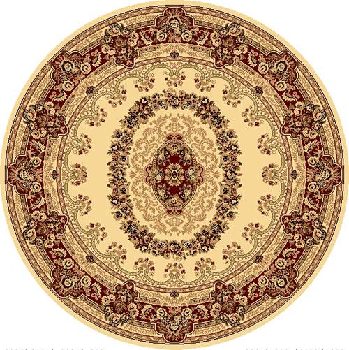Rugs America(tm) New Vision Kerman Round Rug - Cream