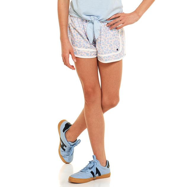Girls (7-16) Champion® Varsity Leopard Woven Shorts