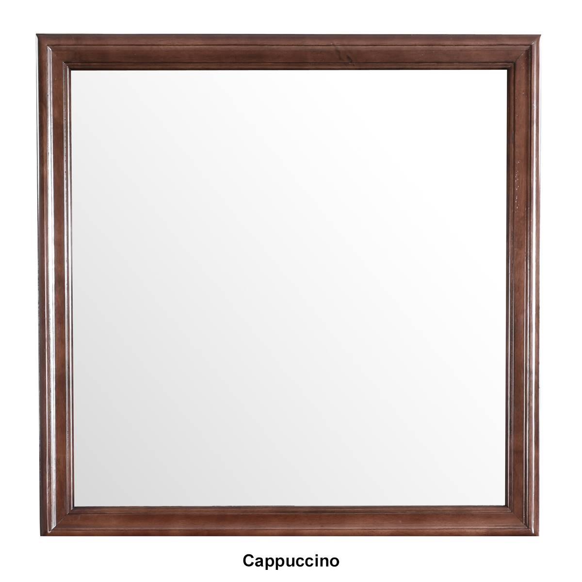 Passion Furniture Classic Square Wood Dresser Mirror - 38x38