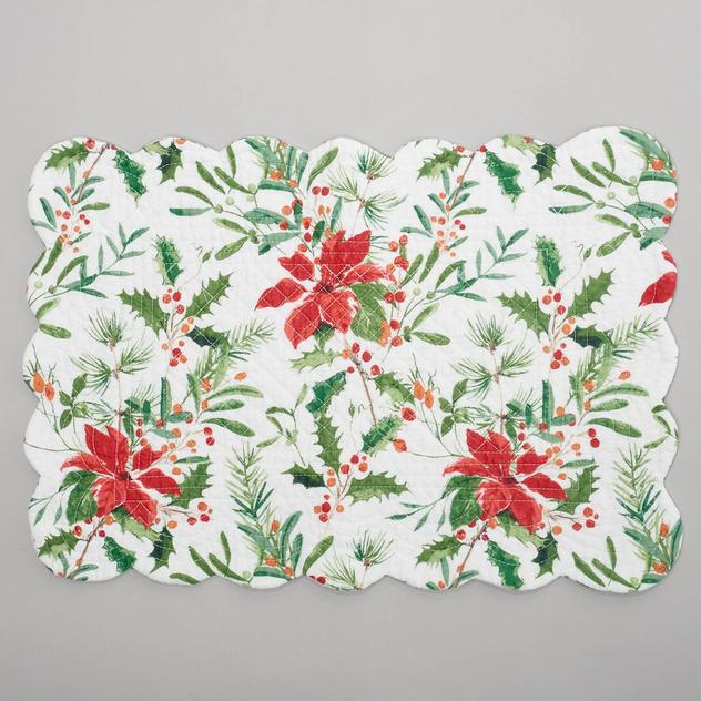 Silvia Poinsettia Placemat