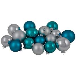 Northlight Seasonal 72ct Blue And Silver Glass Ornaments