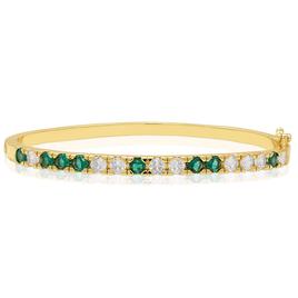 Gemstone by Gianni Argento Lab Grown Emerald Bangle Bracelet