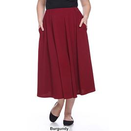 Plus Size White Mark Tasmin Flare Midi Skirt