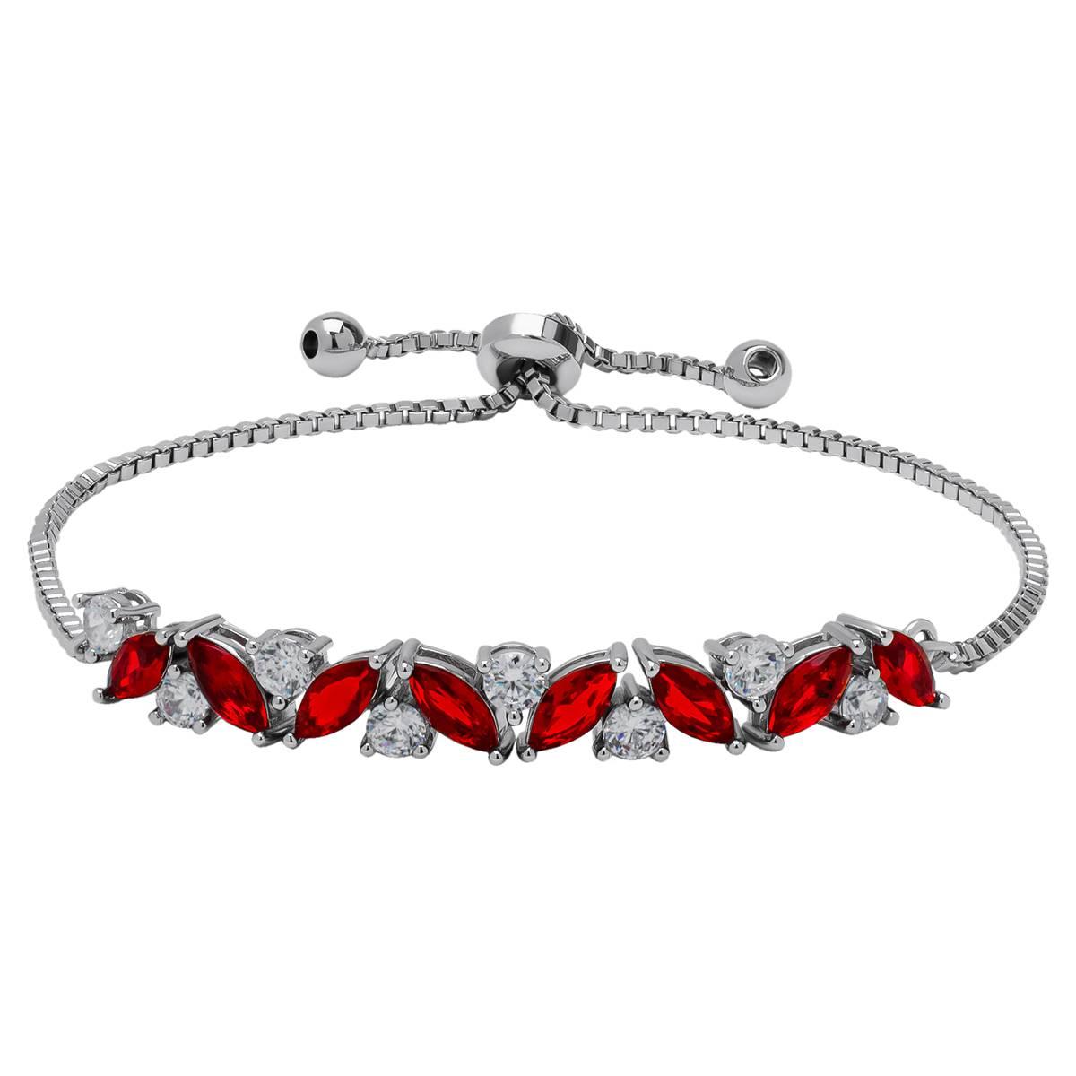 CZ Round & Marquise Adjustable Bracelet