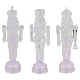 Northlight Seasonal LED Icy Crystal Nutcrackers - Set of 3
