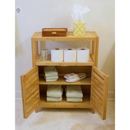 eccostyle™ Solid Bamboo Spa or Bath 2 Door Utility Cabinet