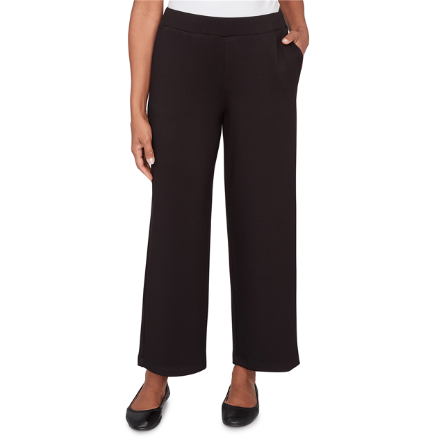 Petite Alfred Dunner Seville Pull-On Wide Leg Casual Pants