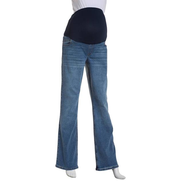Womens Harper Grey Maternity Over The Belly Bootcut Jeans