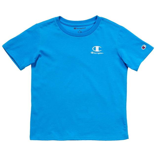 Boys (4-7) Champion® Solid Short Sleeve Embroidered Logo Tee