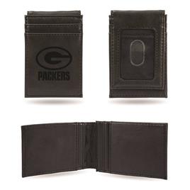 Mens NFL Green Bay Packers Faux Leather Front Pocket Wallet