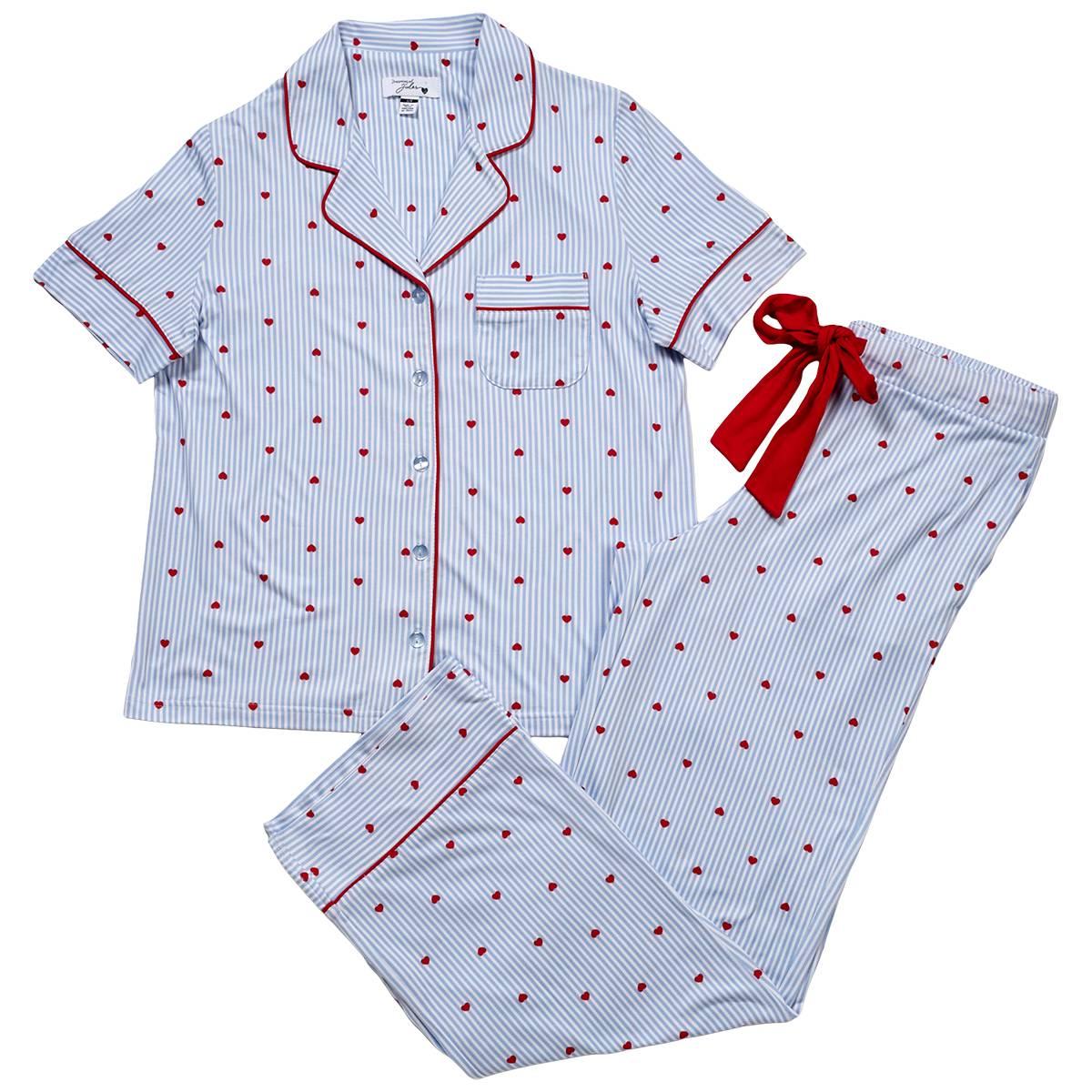 Womens Dreaming of Jules Short Sleeve Heart Pajama Set